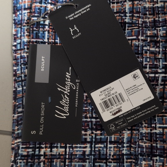 NWT Walter Hagen Sculpting Pull On Multicolor Tweed Golf Skort Women's Small - Picture 3 of 6